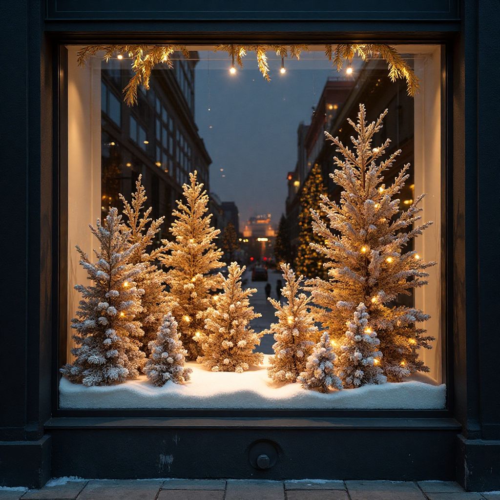Seasonal holiday window display